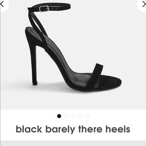 Black strap high heels